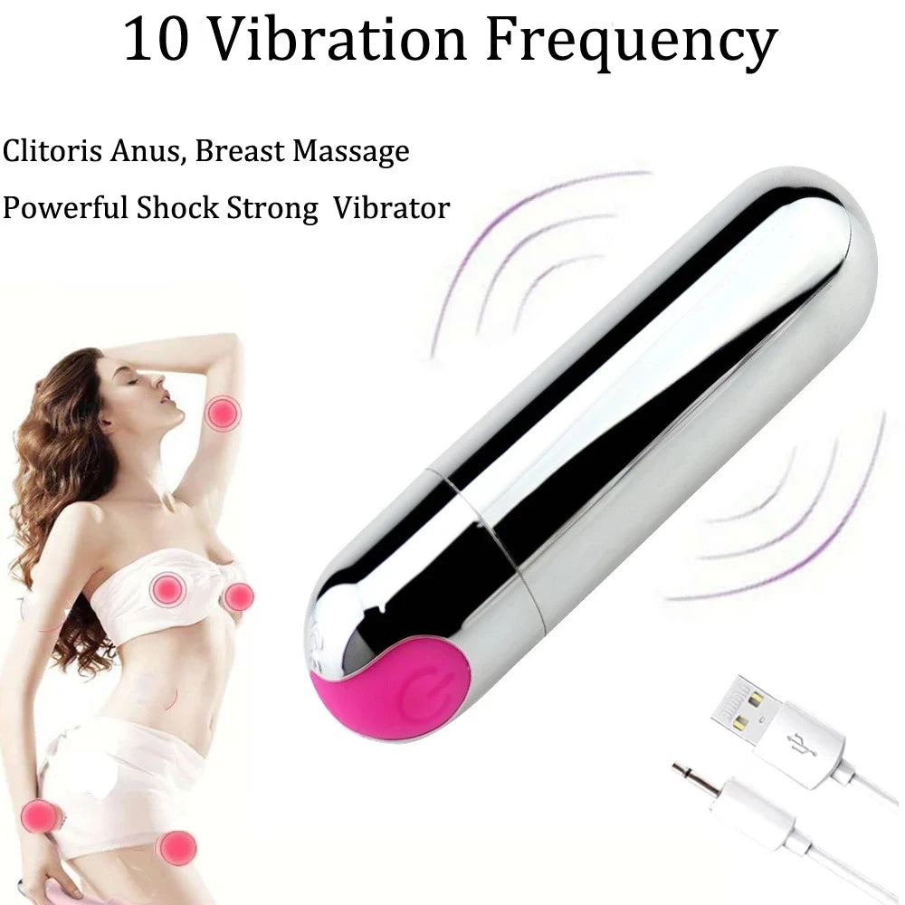 Discreet Mini G-Spot Bullet Vibrator - Powerful Waterproof Clitoral Stimulator