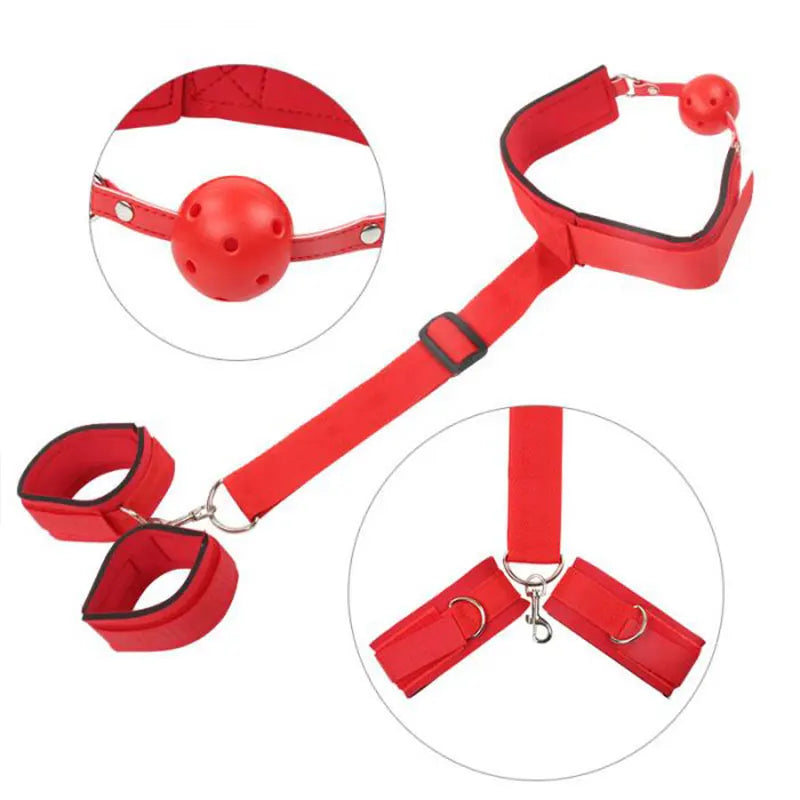 Adjustable Handcuffs And Blindfold Adult Sex Toys Set