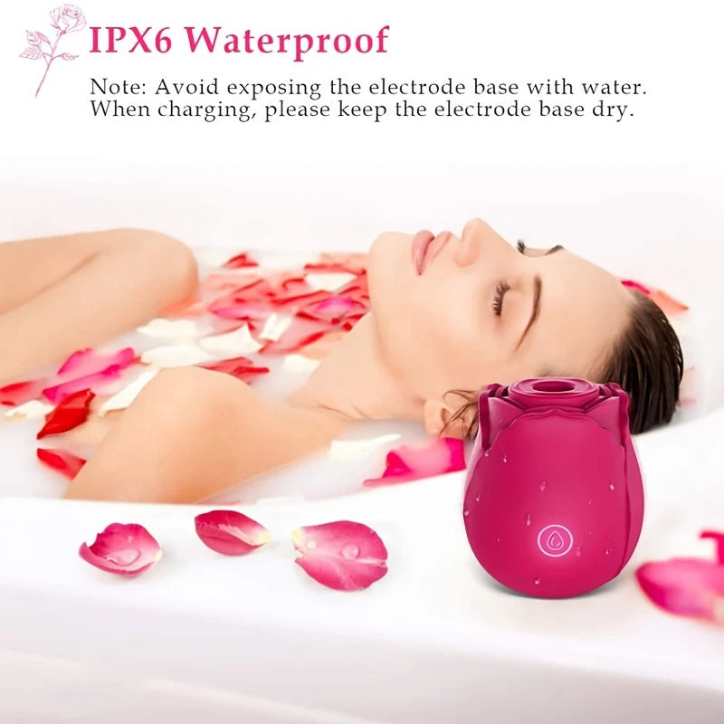 Rose-Shaped Clitoral Sucking Vibrator with 7 Intense Frequencies