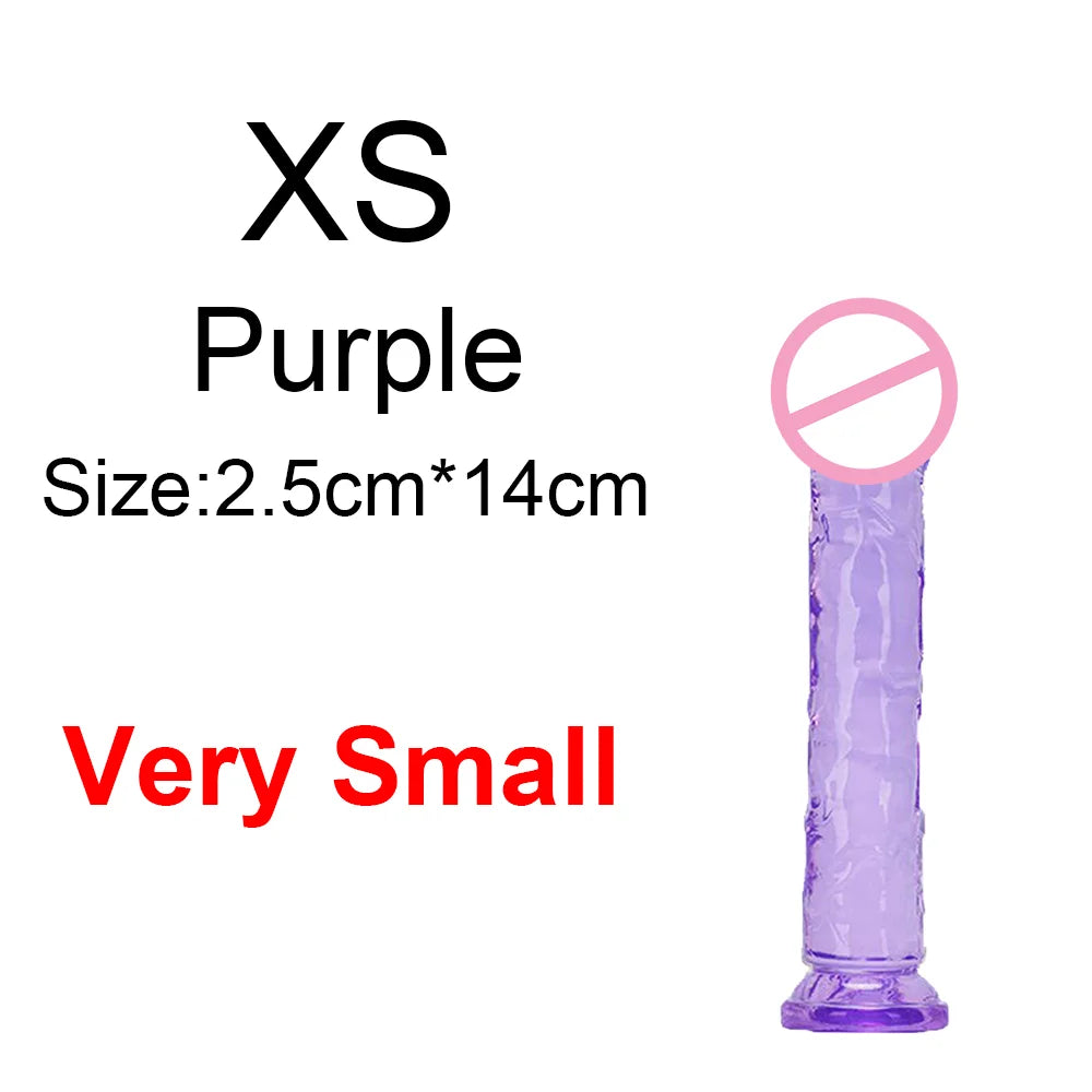 Fierce Horse Soft Transparent Dildo with Suction Cup - Multiple Sizes & Colours