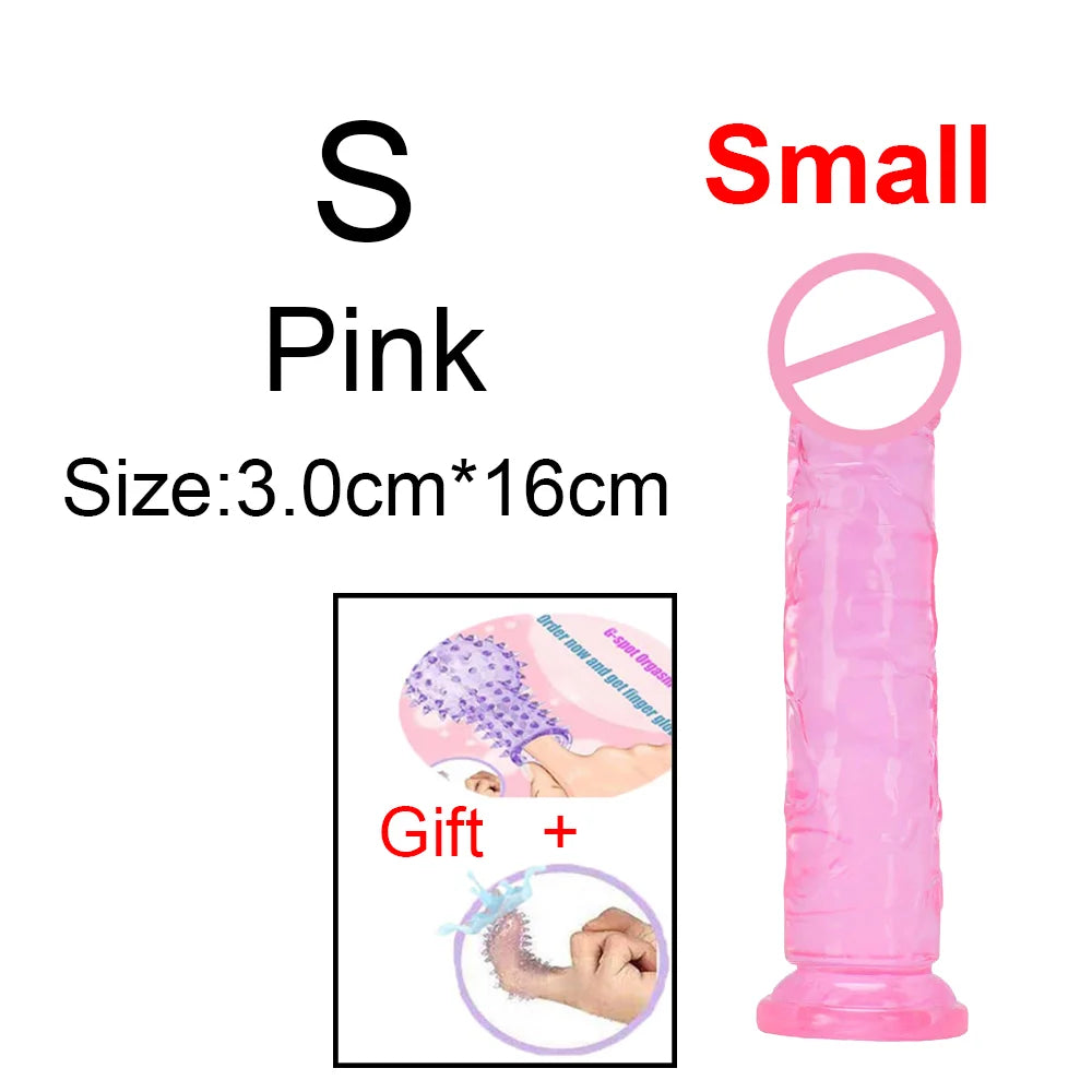 Fierce Horse Soft Transparent Dildo with Suction Cup - Multiple Sizes & Colours