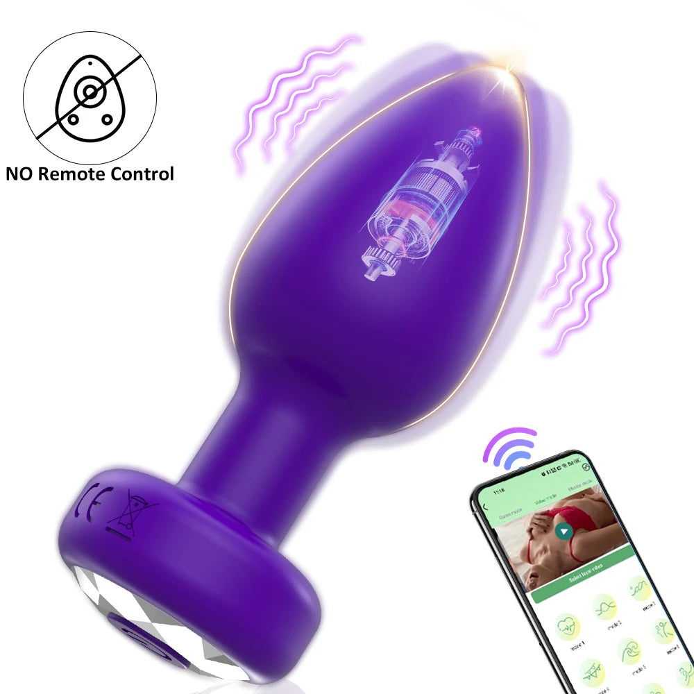 YAFEI App-Controlled Anal Vibrator and Prostate Massager for Men and Women