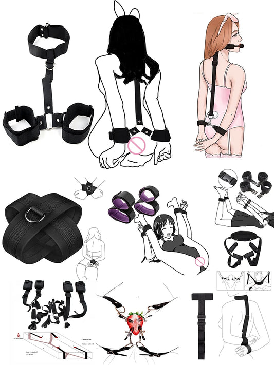 Bondage Kit BDSM Restraints Fetish Erotic Sex Toys