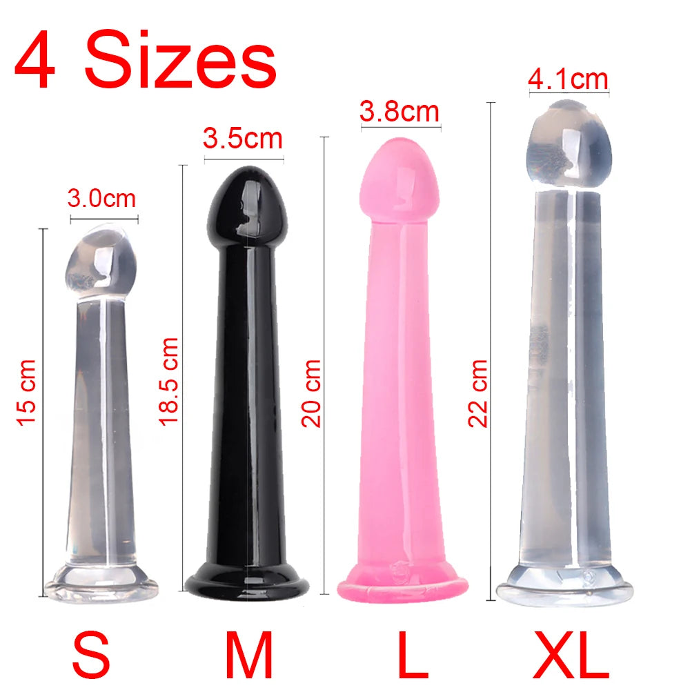 Fierce Horse Soft Transparent Dildo with Suction Cup - Multiple Sizes & Colours