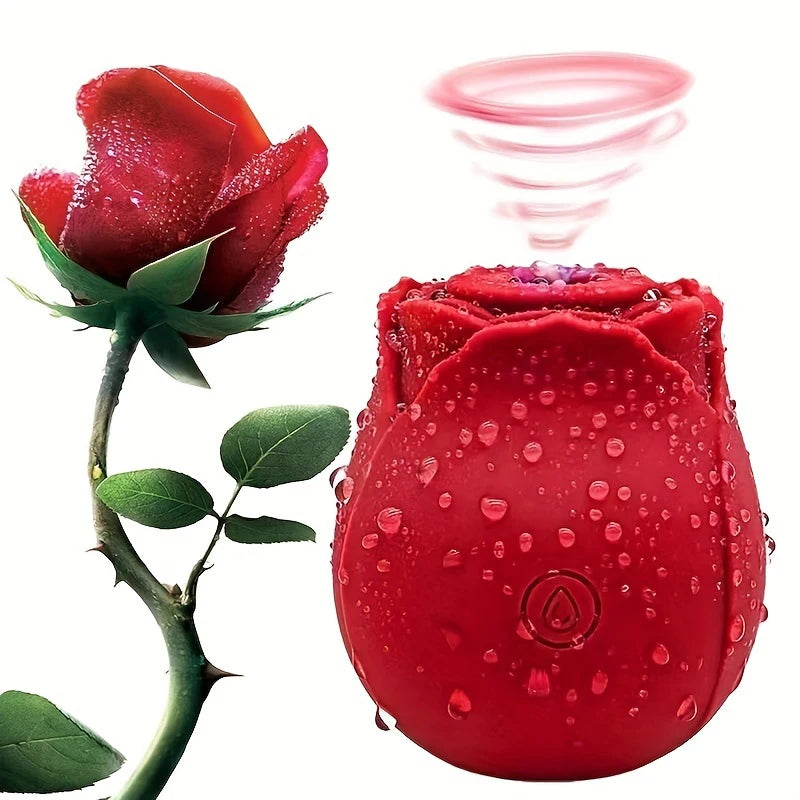 Rose-Shaped Clitoral Sucking Vibrator with 7 Intense Frequencies