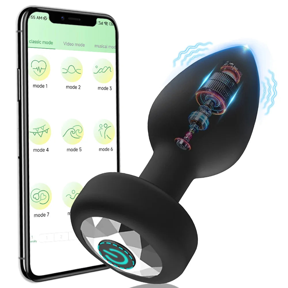 YAFEI App-Controlled Anal Vibrator and Prostate Massager for Men and Women