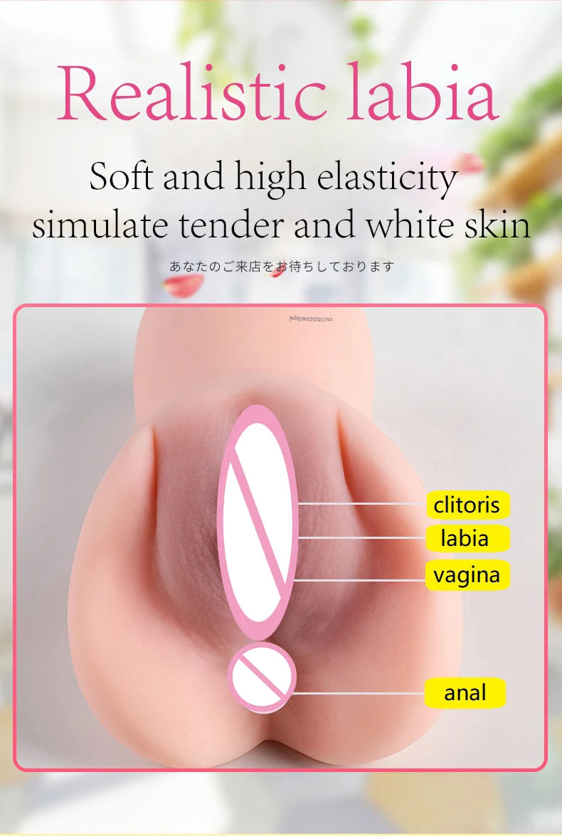 Realistic Silicone Male Masturbator Cup for Pleasure