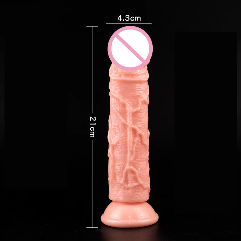 Realistic TPE Dildo with Suction Cup for Women - Multiple Sizes Available