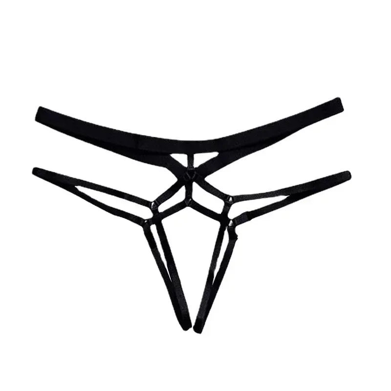 Sexy Hollow-Out Thong – Women's Open-Crotch T-Back Lingerie G-String