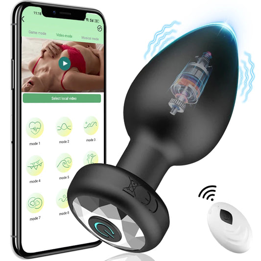 YAFEI App-Controlled Anal Vibrator and Prostate Massager for Men and Women