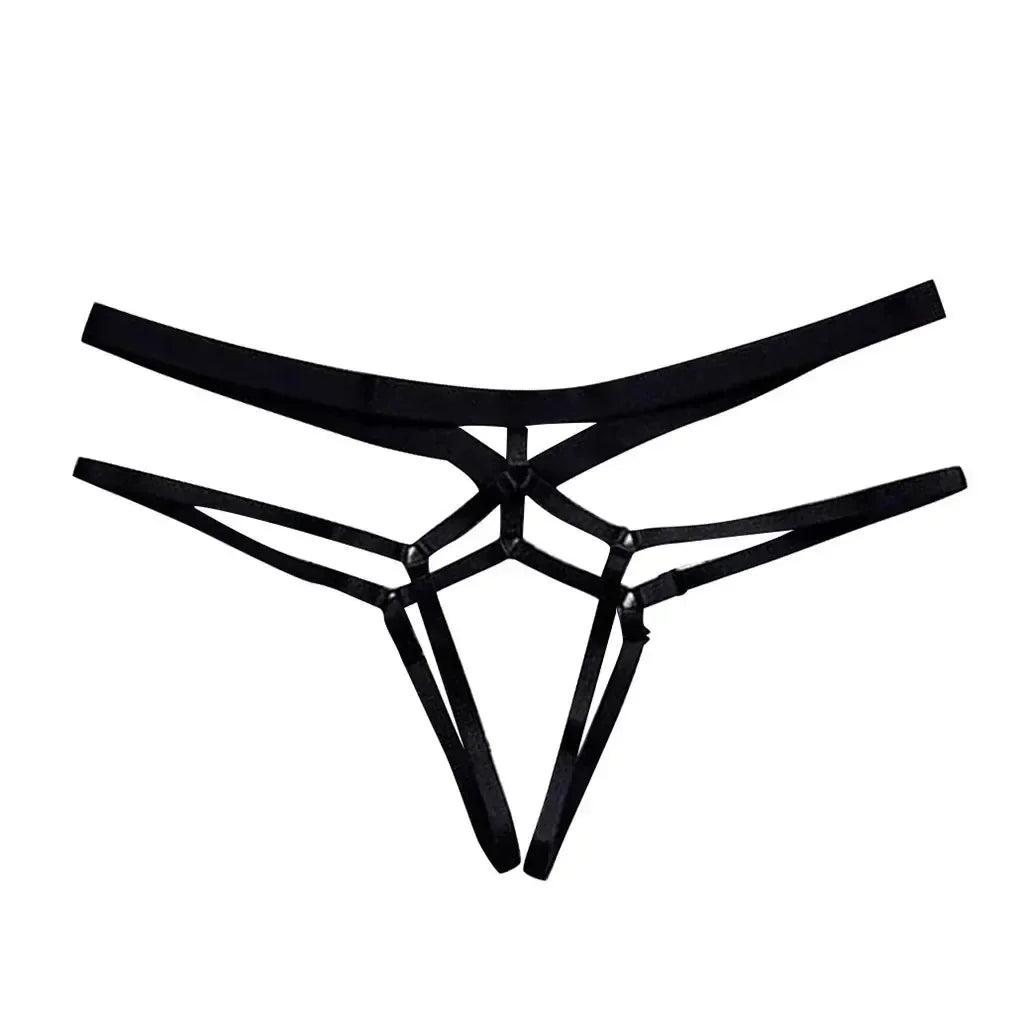 Sexy Hollow-Out Thong – Women's Open-Crotch T-Back Lingerie G-String