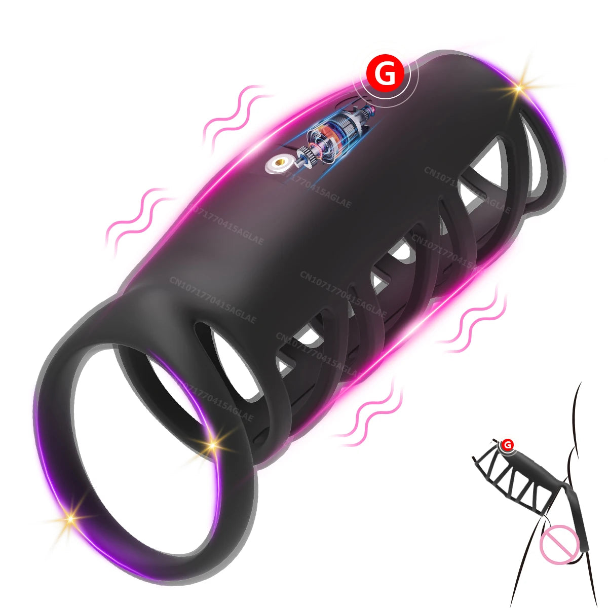 HESEKS Vibrator Penis Sleeve and Cock Ring Extender