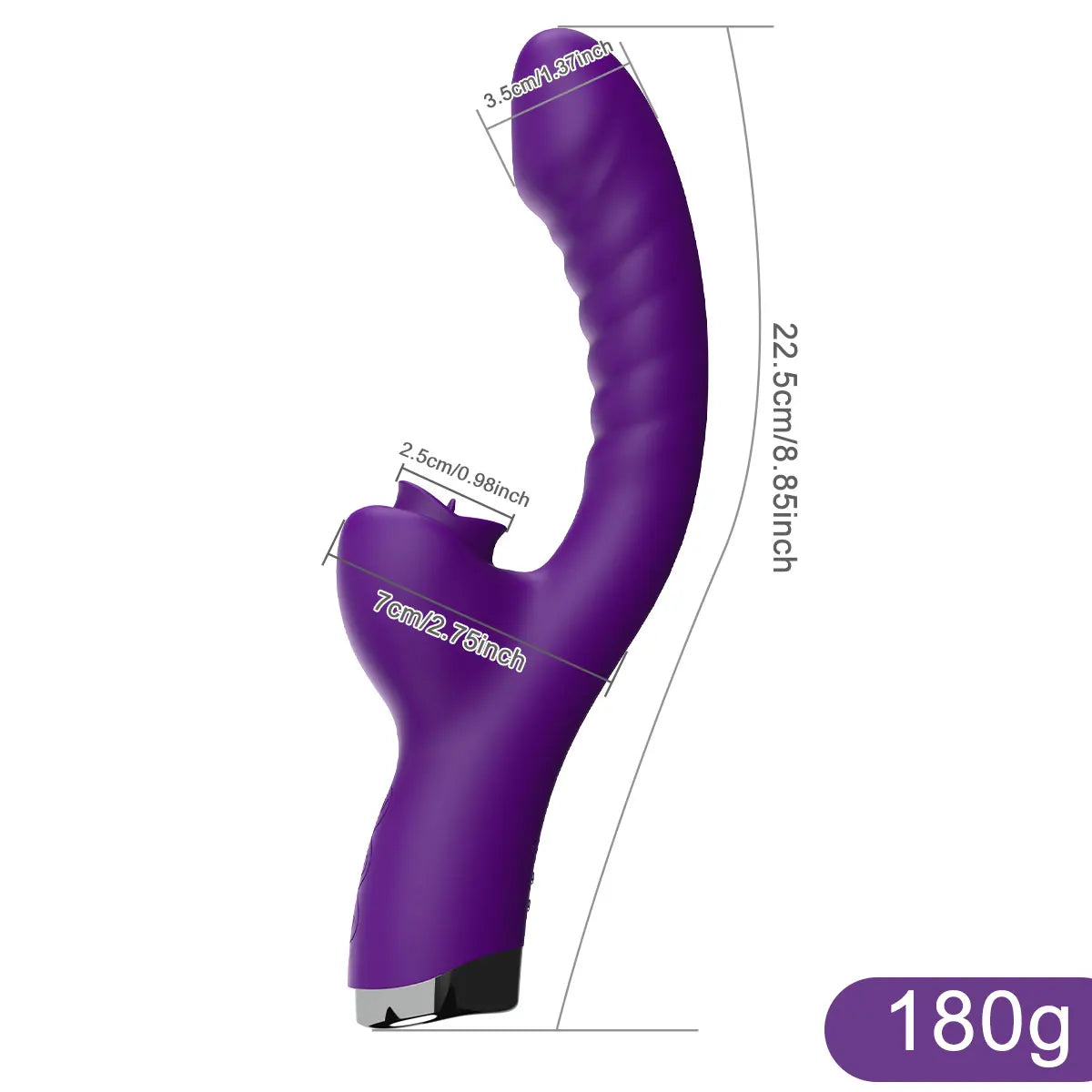 FairyKiss 2-in-1 Tongue Licking Vibrator - 20 Speed Clitoral & Vaginal Stimulator