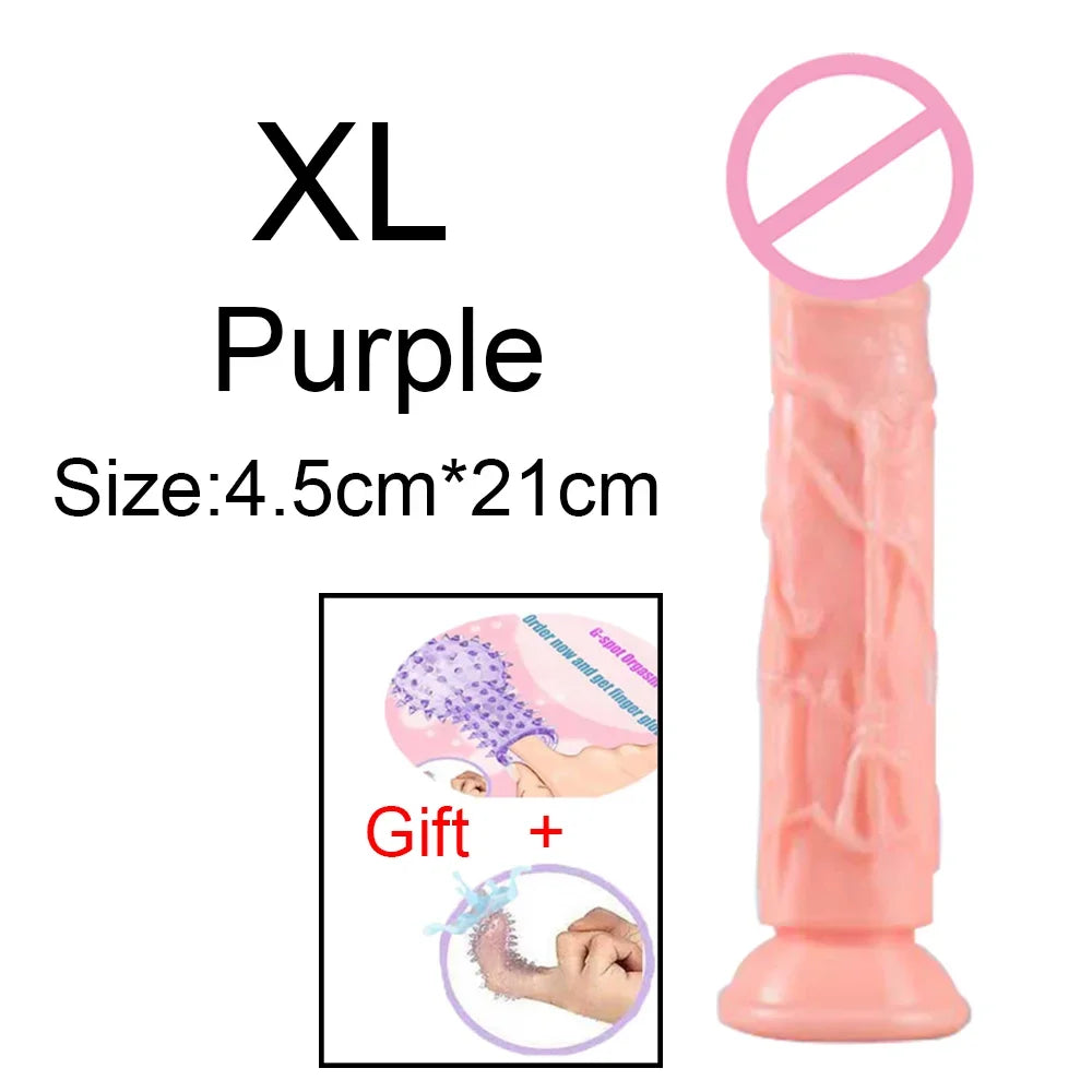 Fierce Horse Soft Transparent Dildo with Suction Cup - Multiple Sizes & Colours