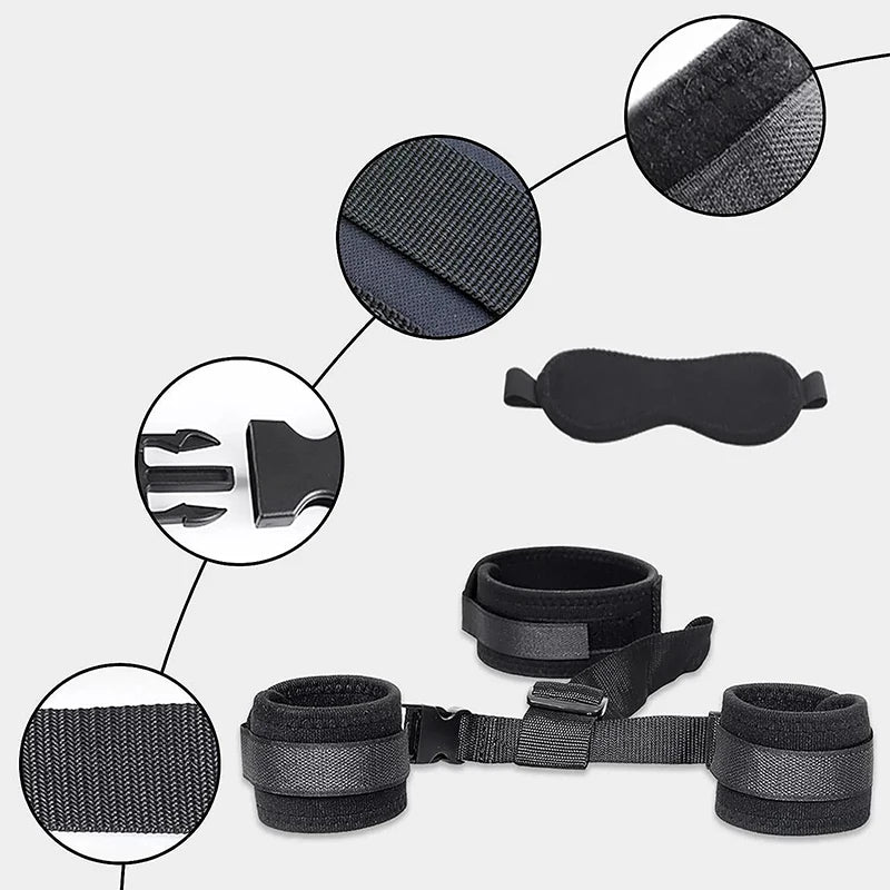 Adjustable Handcuffs And Blindfold Adult Sex Toys Set