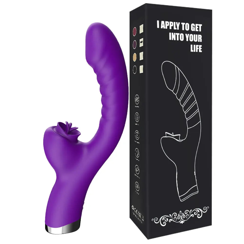 FairyKiss 2-in-1 Tongue Licking Vibrator - 20 Speed Clitoral & Vaginal Stimulator