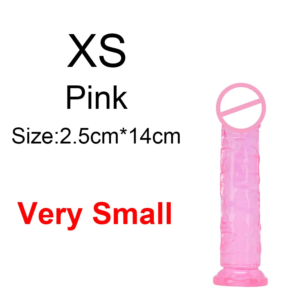 Fierce Horse Soft Transparent Dildo with Suction Cup - Multiple Sizes & Colours