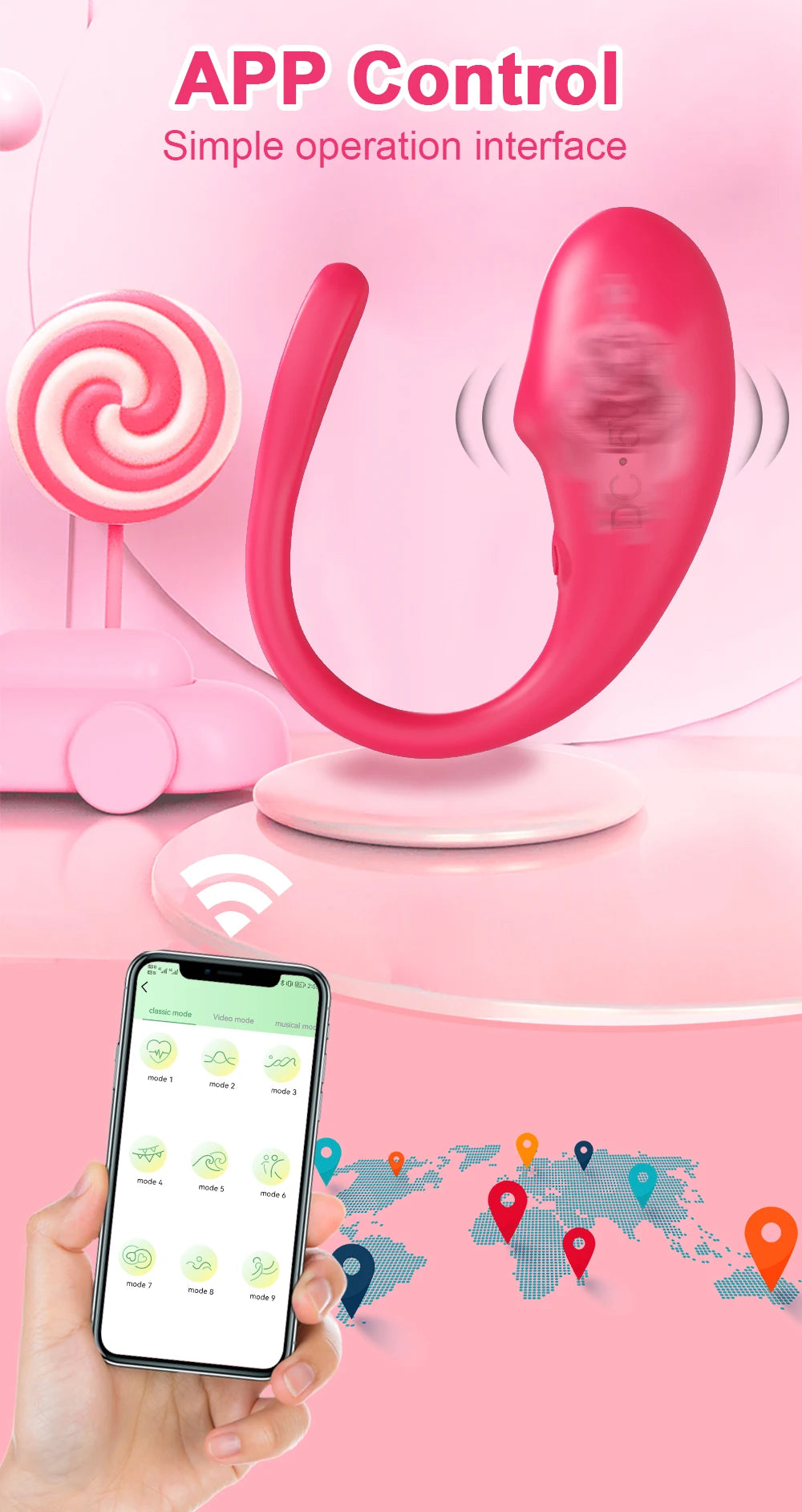 Smart Wireless Bluetooth G Spot Vibrator with Remote Control for Women