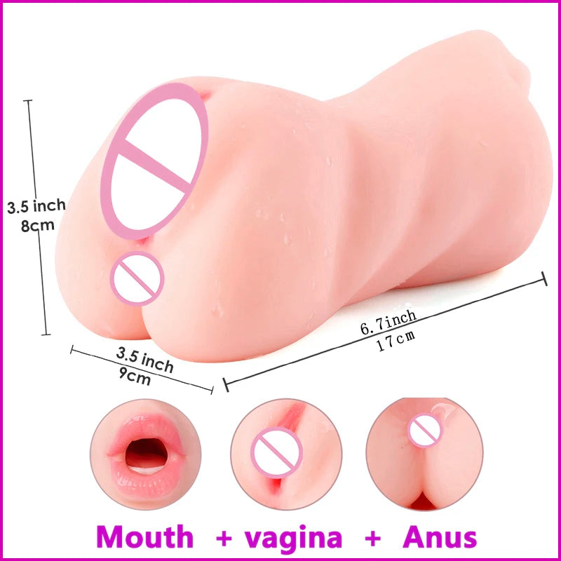 Realistic Silicone Male Masturbator Cup for Pleasure