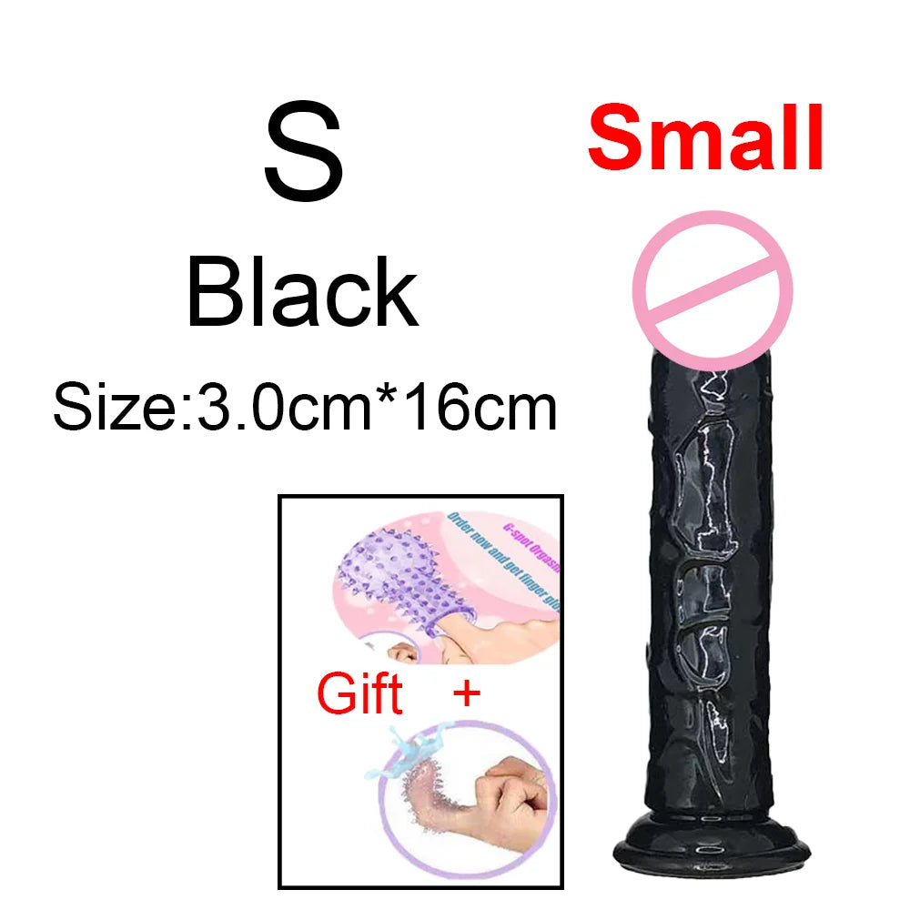 Fierce Horse Soft Transparent Dildo with Suction Cup - Multiple Sizes & Colours