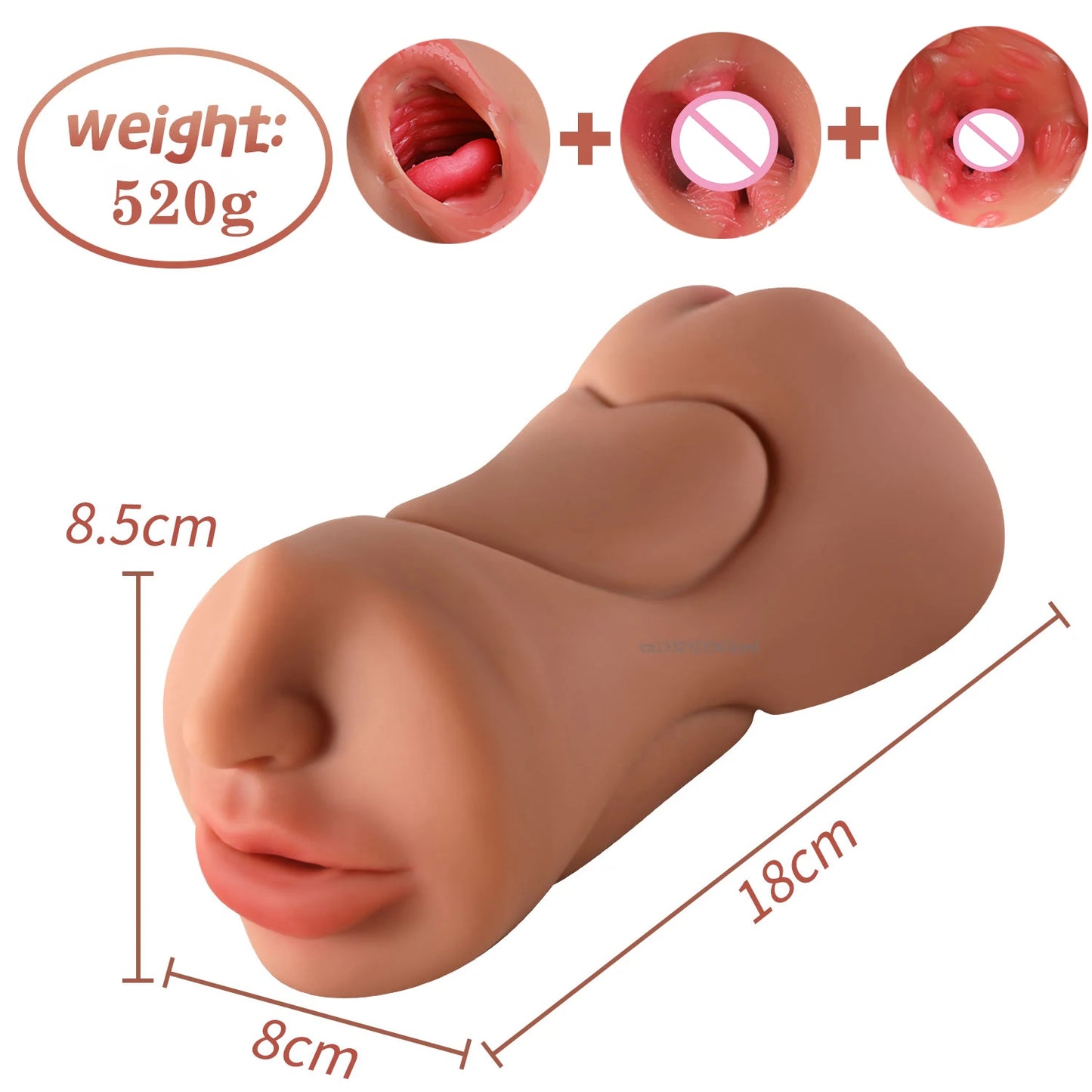 Realistic Silicone Male Masturbator Cup for Pleasure