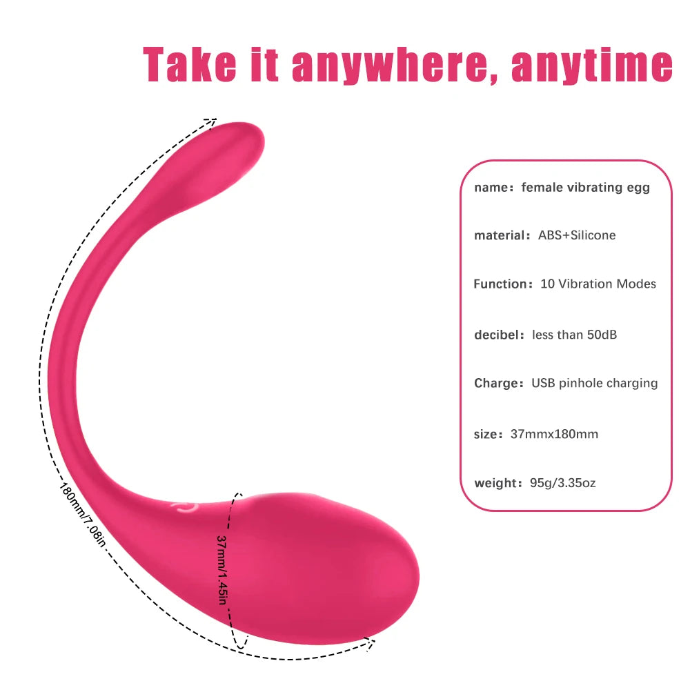 Smart Wireless Bluetooth G Spot Vibrator with Remote Control for Women