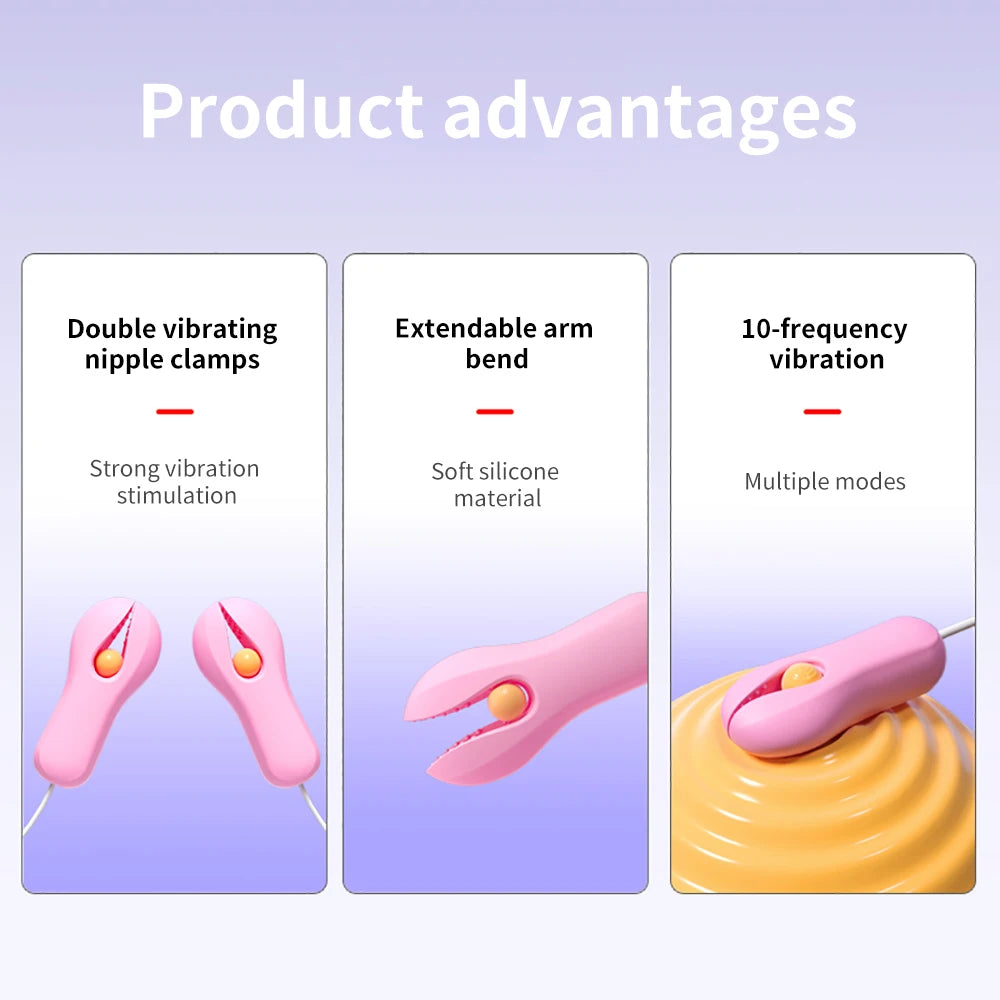 Wearable Medical Silicone Nipple Massage Vibrator for G-Spot Stimulation