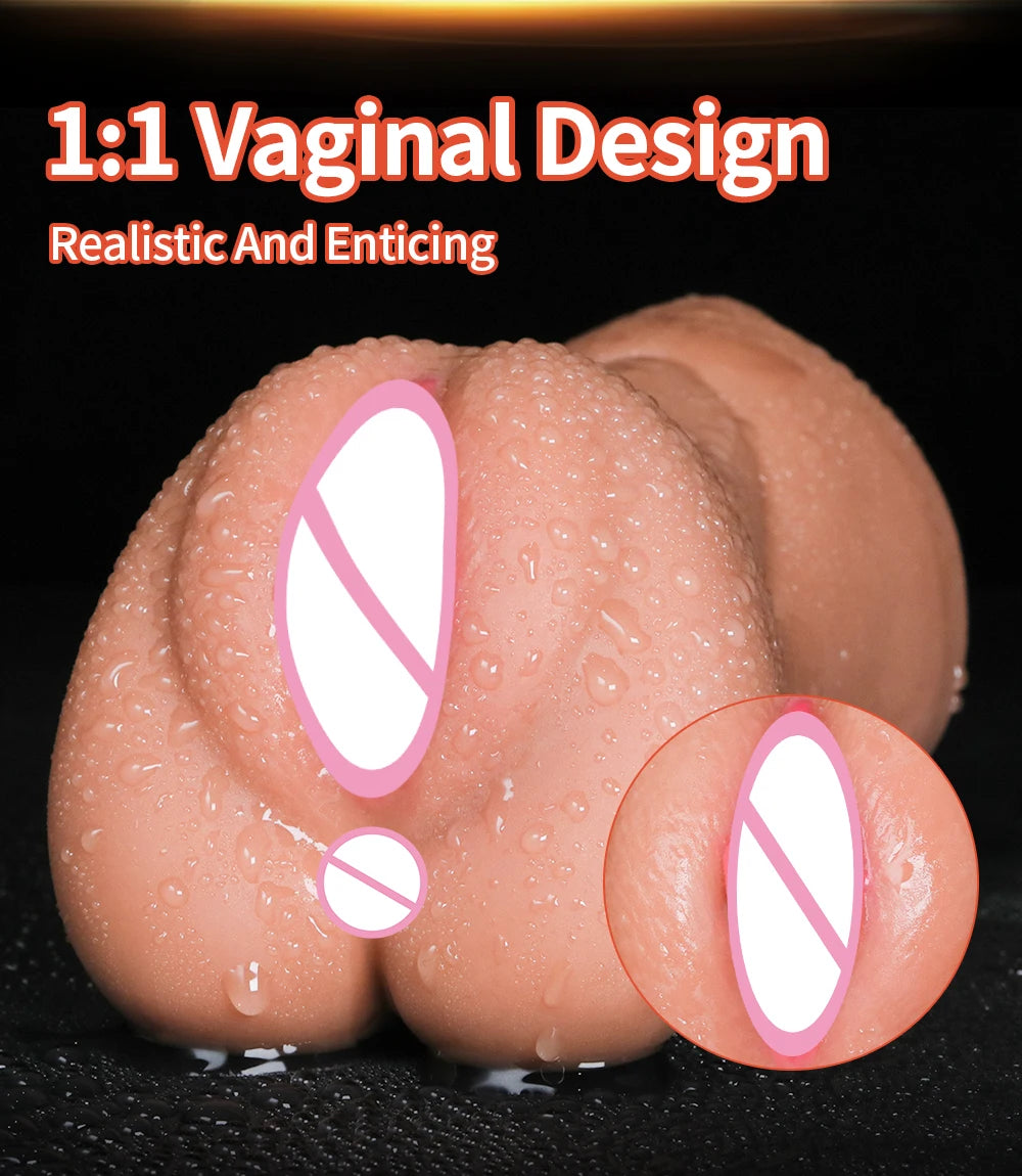 3-in-1 Realistic Male Masturbator Cup for Ultimate Pleasure