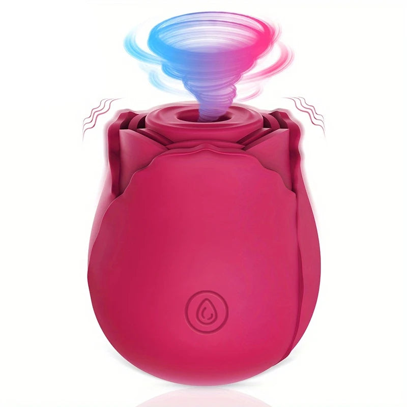 Rose-Shaped Clitoral Sucking Vibrator with 7 Intense Frequencies