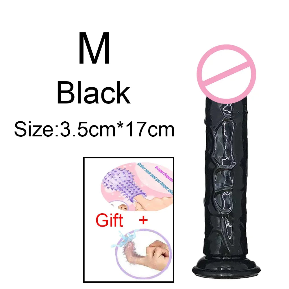 Fierce Horse Soft Transparent Dildo with Suction Cup - Multiple Sizes & Colours