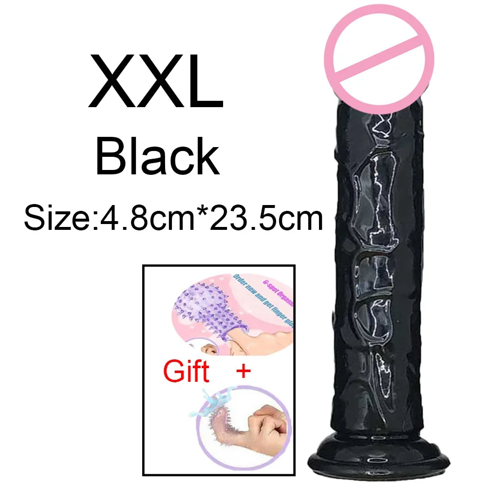 Fierce Horse Soft Transparent Dildo with Suction Cup - Multiple Sizes & Colours