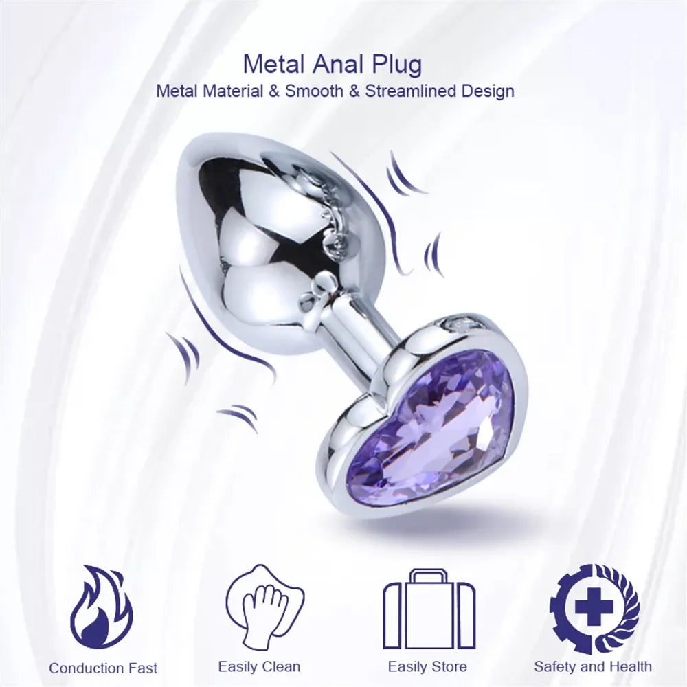 Mini Sexy Metal Anal Plug - Smooth Stainless Steel Dilator for Pleasure