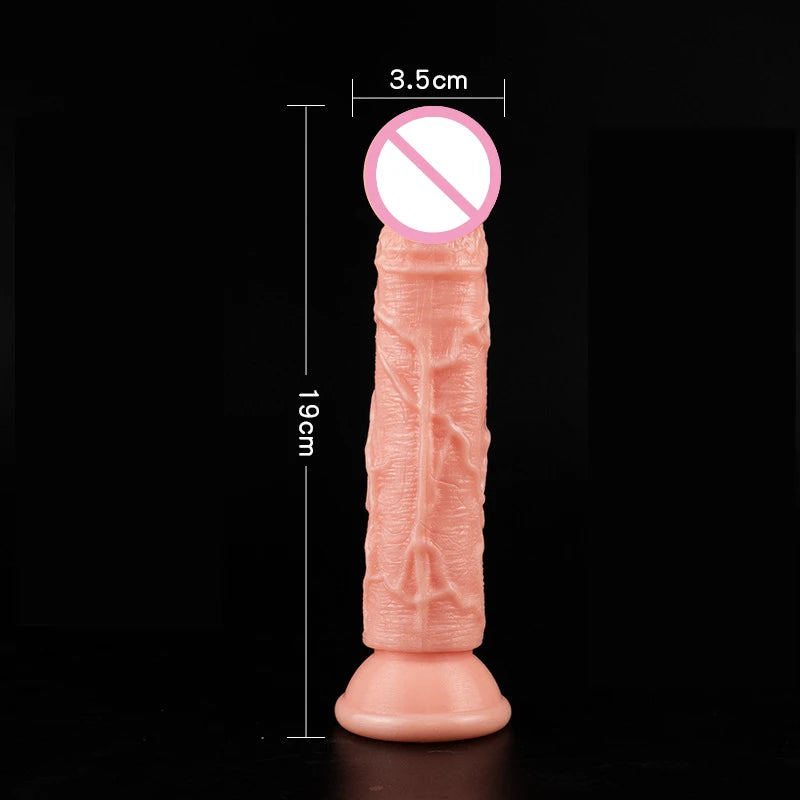 Realistic TPE Dildo with Suction Cup for Women - Multiple Sizes Available