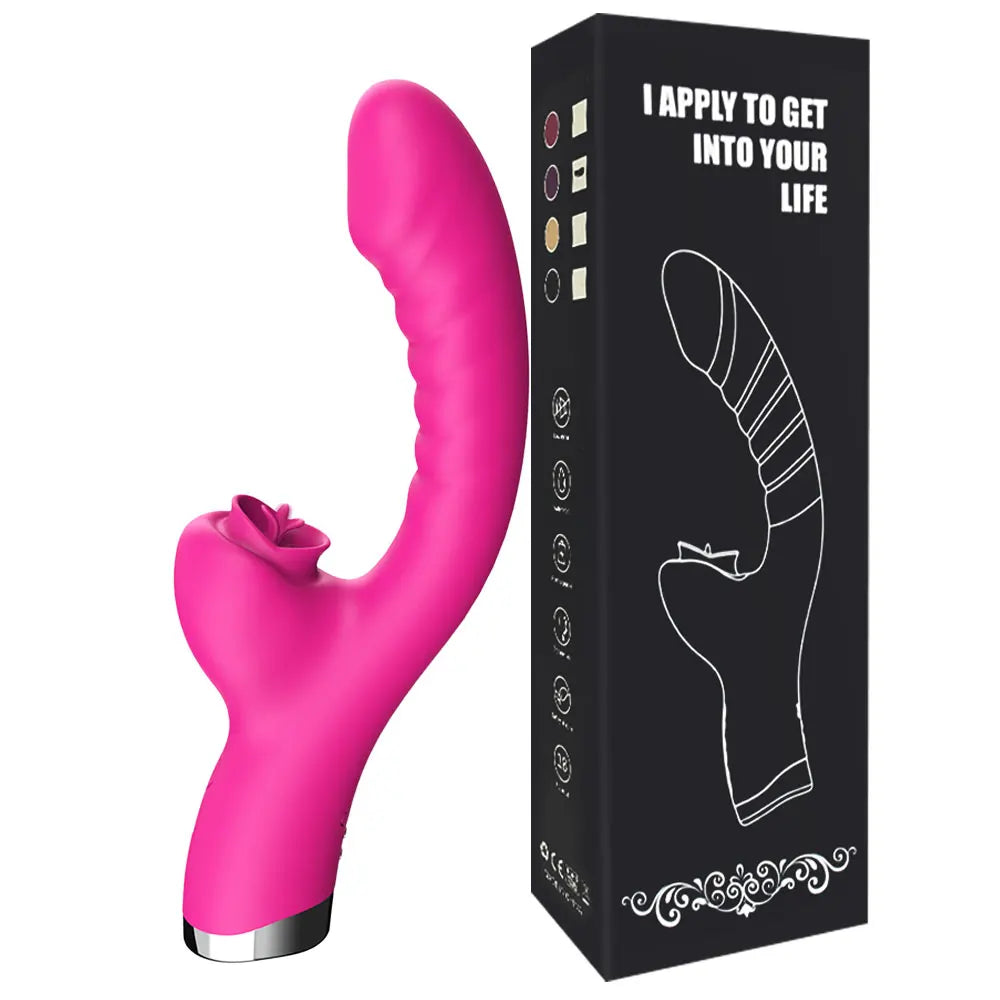 FairyKiss 2-in-1 Tongue Licking Vibrator - 20 Speed Clitoral & Vaginal Stimulator