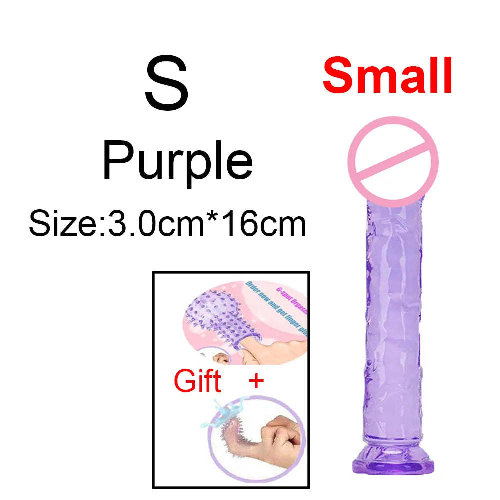 Fierce Horse Soft Transparent Dildo with Suction Cup - Multiple Sizes & Colours