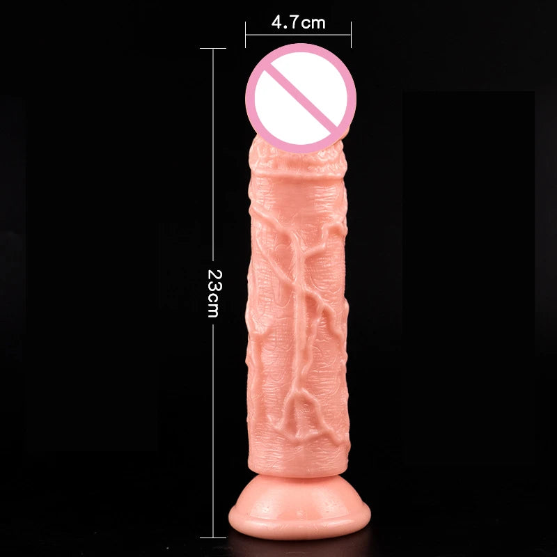 Realistic TPE Dildo with Suction Cup for Women - Multiple Sizes Available