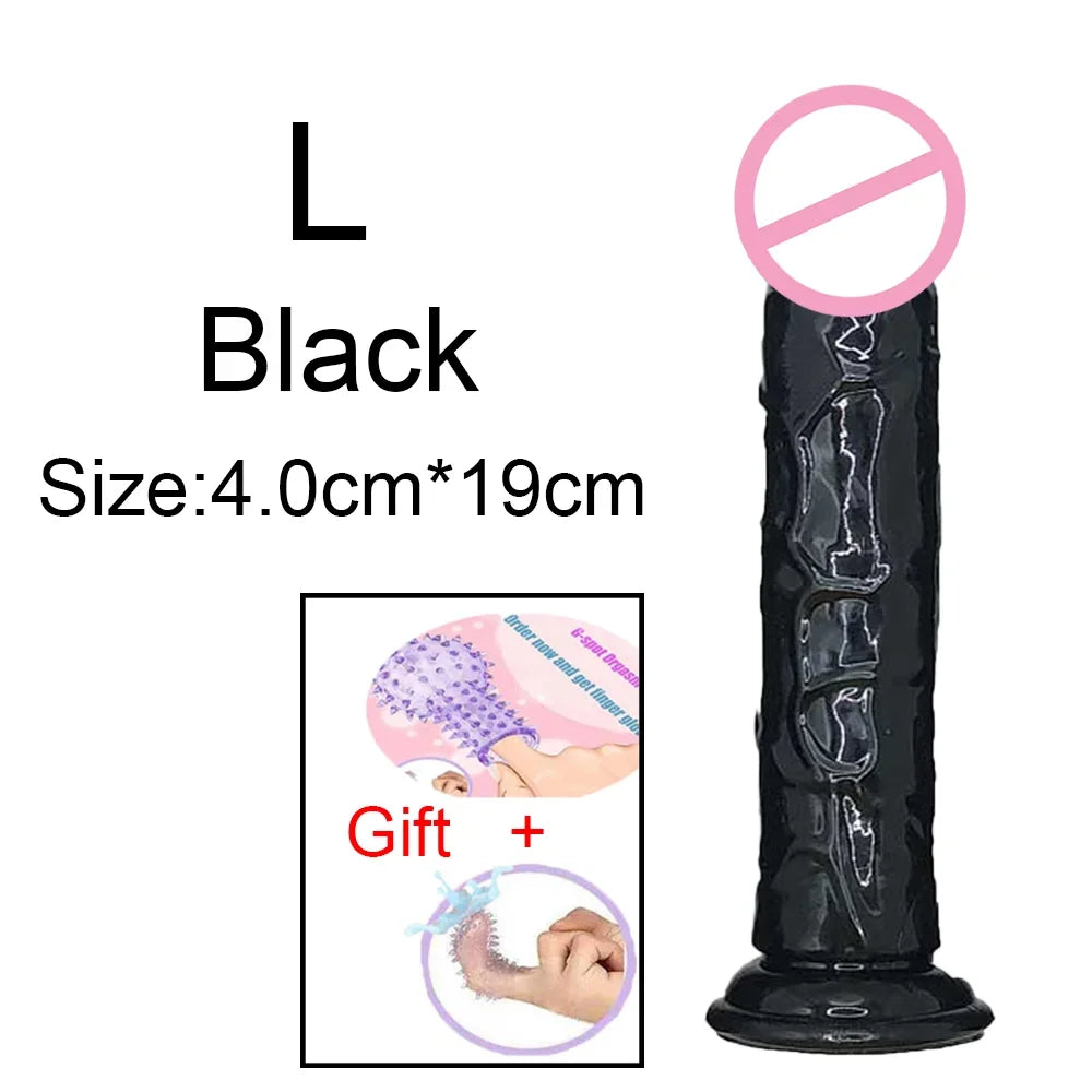 Fierce Horse Soft Transparent Dildo with Suction Cup - Multiple Sizes & Colours