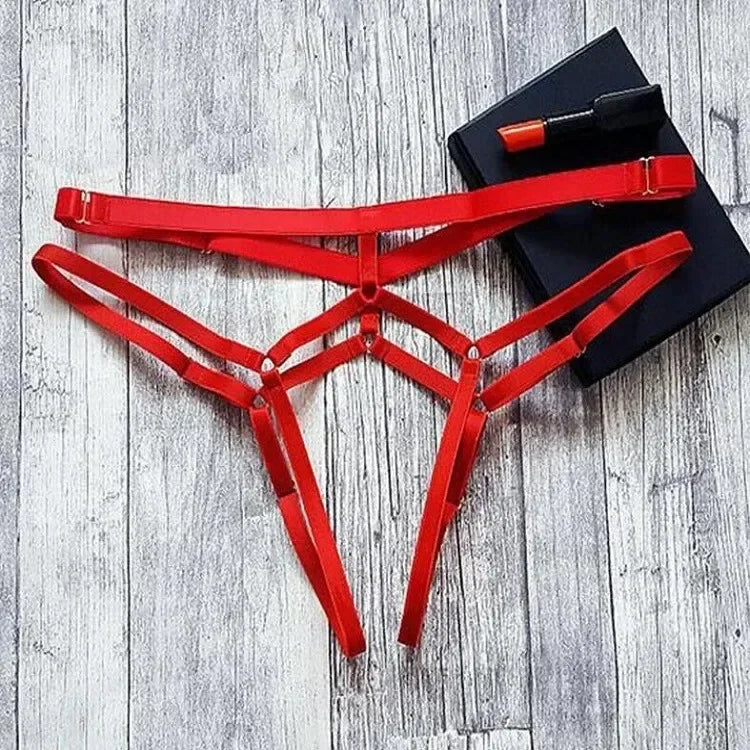 Sexy Hollow-Out Thong – Women's Open-Crotch T-Back Lingerie G-String