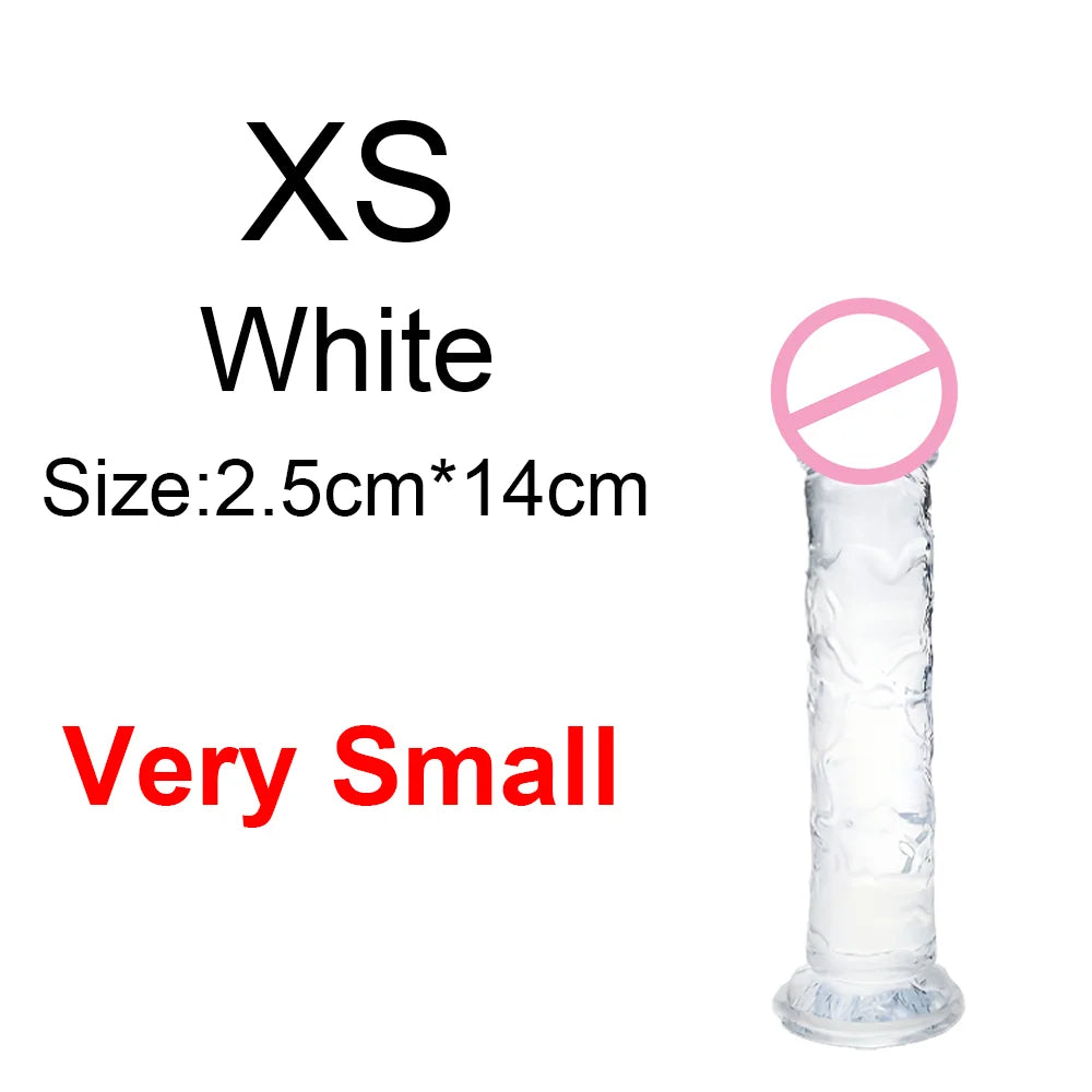 Fierce Horse Soft Transparent Dildo with Suction Cup - Multiple Sizes & Colours