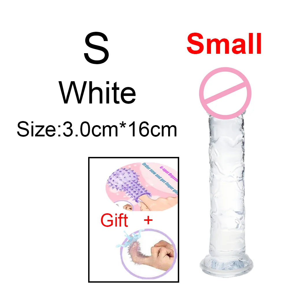 Fierce Horse Soft Transparent Dildo with Suction Cup - Multiple Sizes & Colours